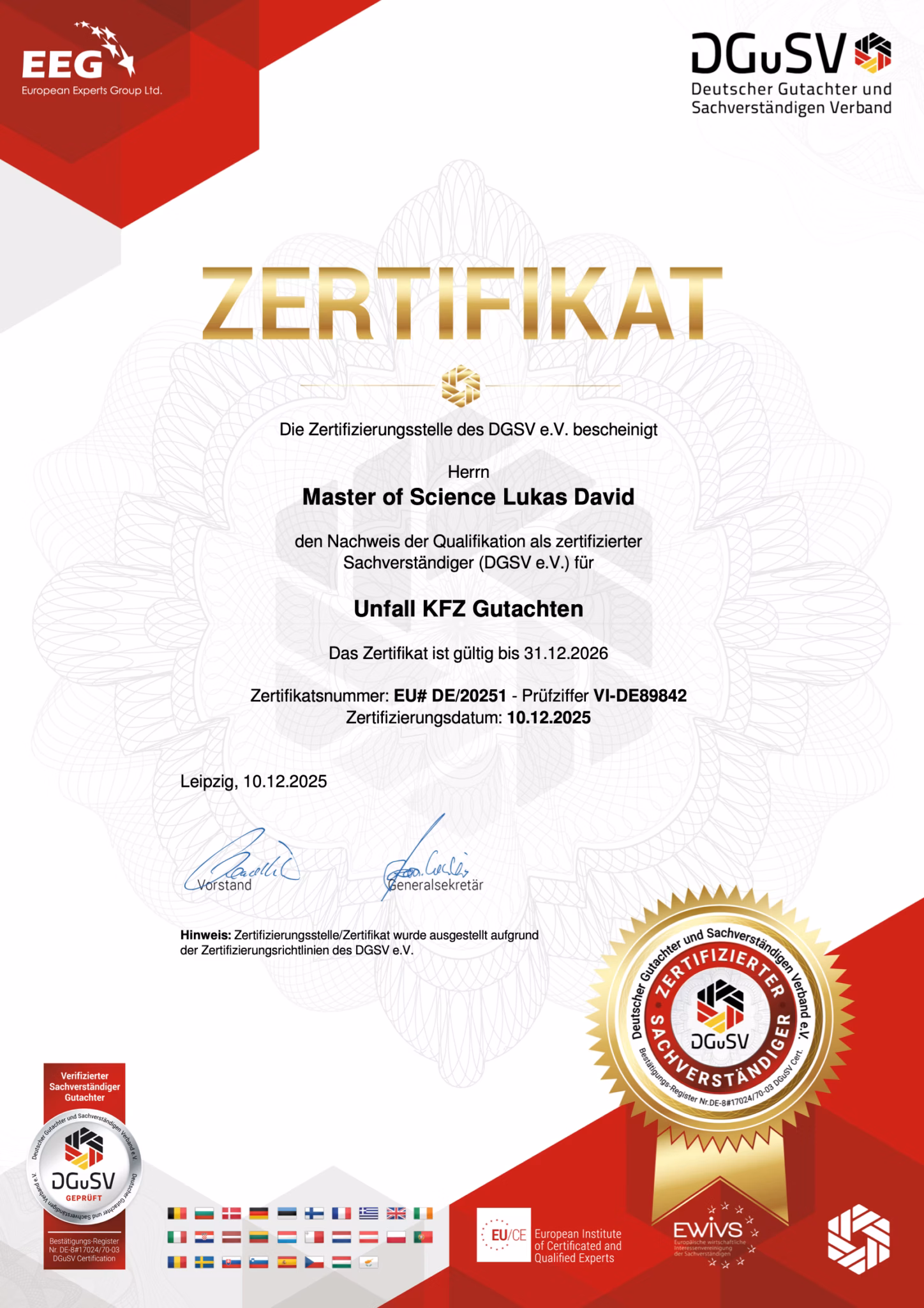zertifikat AO